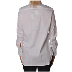 Elisabetta Franchi - Tight Shirt with Ruffles - White - Shirt - Made in Italy - Luxury Exclusive Collection - Avvenice