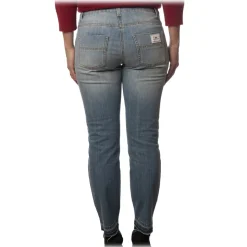 Elisabetta Franchi - Washed Denim Jeans - Light Denim - Trousers - Made in Italy - Luxury Exclusive Collection - Avvenice