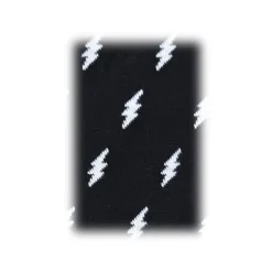 Fefè Napoli - Black Lightning Dandy Men's Socks - Socks - Handmade in Italy - Luxury Exclusive Collection - Avvenice