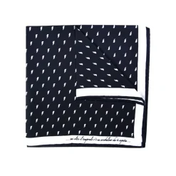Fefè Napoli - Black Lightning Silk Dandy Pocket Square - Pocket-Square - Handmade in Italy - Luxury Exclusive Collection - Avvenice
