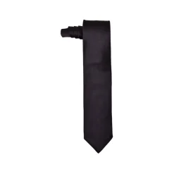 Fefè Napoli - Black Solid Color Gentleman Silk Tie - Ties - Handmade in Italy - Luxury Exclusive Collection - Avvenice