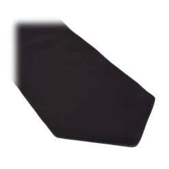 Fefè Napoli - Black Solid Color Gentleman Silk Tie - Ties - Handmade in Italy - Luxury Exclusive Collection - Avvenice