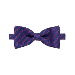 Fefè Napoli - Blue Anchor Silk Bow-Tie - Bow-Tie - Handmade in Italy - Luxury Exclusive Collection - Avvenice