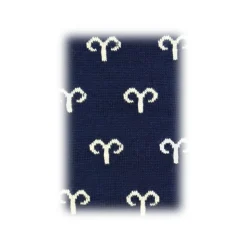 Fefè Napoli - Blue Aries Zodiac Men's Socks - Socks - Handmade in Italy - Luxury Exclusive Collection - Avvenice