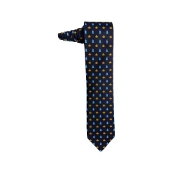 Fefè Napoli - Blue Autumn Dandy Silk Tie - Ties - Handmade in Italy - Luxury Exclusive Collection - Avvenice