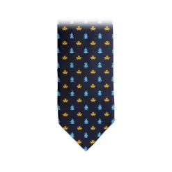 Fefè Napoli - Blue Autumn Dandy Silk Tie - Ties - Handmade in Italy - Luxury Exclusive Collection - Avvenice