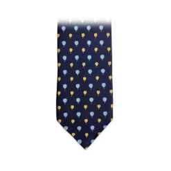 Fefè Napoli - Blue Balloon Dandy Silk Tie - Ties - Handmade in Italy - Luxury Exclusive Collection - Avvenice