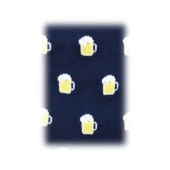 Fefè Napoli - Blue Beer Dandy Men's Socks - Socks - Handmade in Italy - Luxury Exclusive Collection - Avvenice