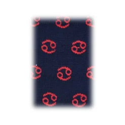 Fefè Napoli - Blue Cancer Zodiac Men's Socks - Socks - Handmade in Italy - Luxury Exclusive Collection - Avvenice