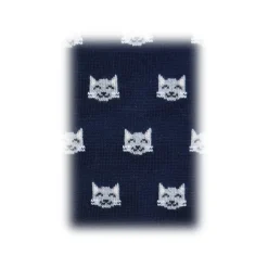 Fefè Napoli - Blue Cat Dandy Men's Socks - Socks - Handmade in Italy - Luxury Exclusive Collection - Avvenice