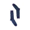 Fefè Napoli - Blue Christmas Short Dandy Men's Socks - Socks - Handmade in Italy - Luxury Exclusive Collection - Avvenice