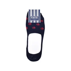 Fefè Napoli - Blue Coral Men's Peds - Socks - Handmade in Italy - Luxury Exclusive Collection - Avvenice