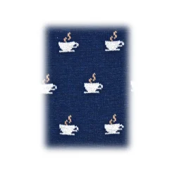 Fefè Napoli - Blue Cup Dandy Men's Socks - Socks - Handmade in Italy - Luxury Exclusive Collection - Avvenice