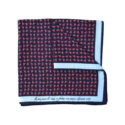 Fefè Napoli - Blue Dragonfly Silk Dandy Pocket Square - Pocket-Square - Handmade in Italy - Luxury Exclusive Collection - Avvenice