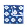 Fefè Napoli - Blue Flowers Silk Vernissage Pocket Square - Pocket-Square - Handmade in Italy - Luxury Exclusive Collection - Avvenice