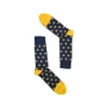 Fefè Napoli - Blue Flowers Short Dandy Men's Socks - Socks - Handmade in Italy - Luxury Exclusive Collection - Avvenice