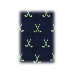 Fefè Napoli - Blue Golf Dandy Men's Socks - Socks - Handmade in Italy - Luxury Exclusive Collection - Avvenice