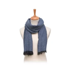 Fefè Napoli - Blue Jeans Cashmere Elegance Scarf - Scarves and Foulards - Handmade in Italy - Luxury Exclusive Collection - Avvenice
