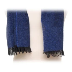 Fefè Napoli - Blue Lagoon Cashmere Elegance Scarf - Scarves and Foulards - Handmade in Italy - Luxury Exclusive Collection - Avvenice