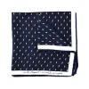 Fefè Napoli - Blue Lightning Silk Dandy Pocket Square - Pocket-Square - Handmade in Italy - Luxury Exclusive Collection - Avvenice