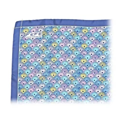 Fefè Napoli - Blue Matisse Silk Foulard - Scarves and Foulards - Handmade in Italy - Luxury Exclusive Collection - Avvenice