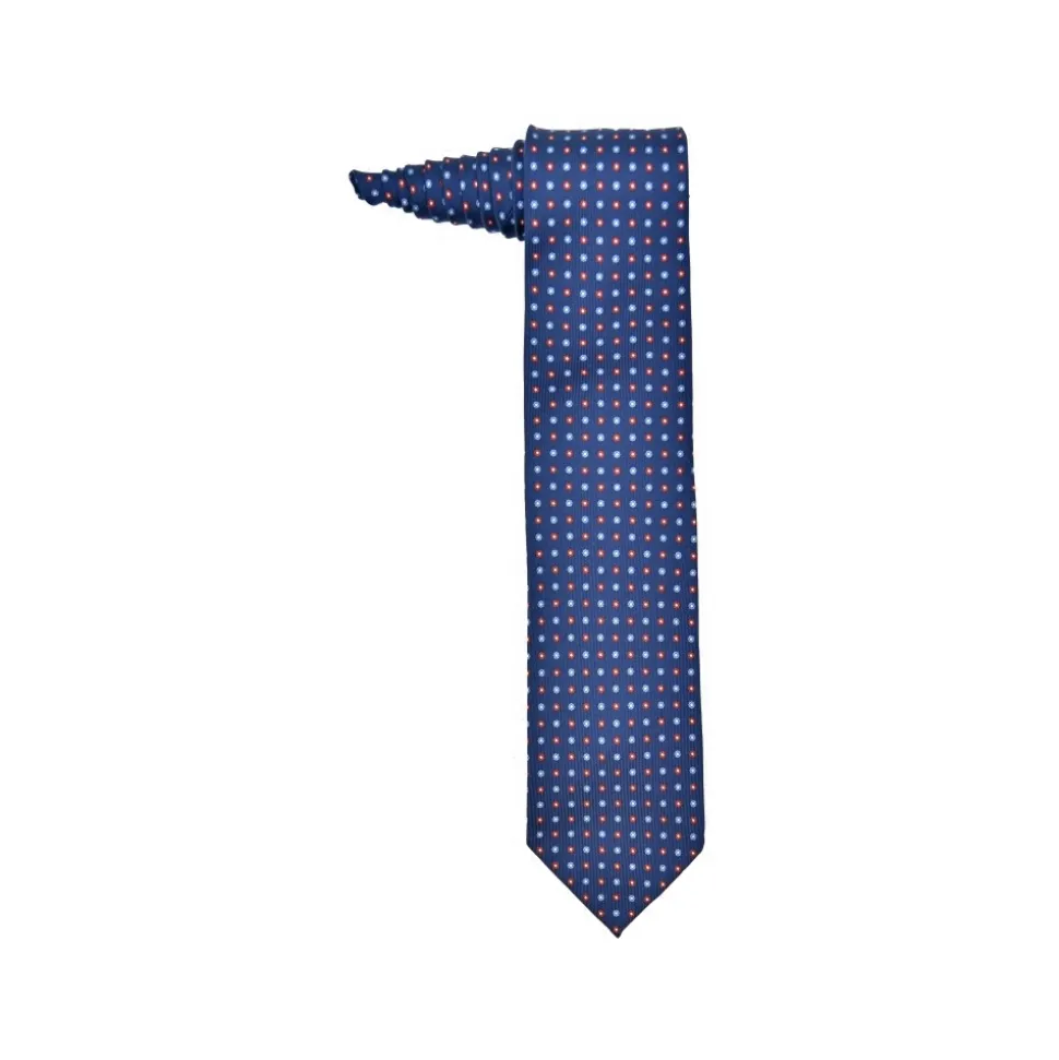 Fefè Napoli - Blue Navy 7 Folds Gentleman Silk Unlined Tie - Ties - Handmade in Italy - Luxury Exclusive Collection - Avvenice