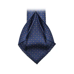 Fefè Napoli - Blue Navy 7 Folds Gentleman Silk Tie - Ties - Handmade in Italy - Luxury Exclusive Collection - Avvenice