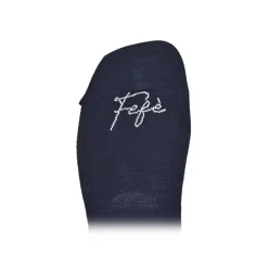 Fefè Napoli - Blue Navy Be Happy Men's Peds - Socks - Handmade in Italy - Luxury Exclusive Collection - Avvenice