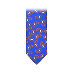 Fefè Napoli - Blue Paisley Dandy Silk Tie - Ties - Handmade in Italy - Luxury Exclusive Collection - Avvenice