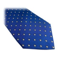 Fefè Napoli - Blue Penguin Dandy Silk Tie - Ties - Handmade in Italy - Luxury Exclusive Collection - Avvenice
