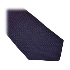 Fefè Napoli - Blue Pois Business Silk Jacquard Tie - Ties - Handmade in Italy - Luxury Exclusive Collection - Avvenice