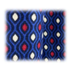 Fefè Napoli - Blue Pois Double Dandy Silk Scarf - Scarves and Foulards - Handmade in Italy - Luxury Exclusive Collection - Avvenice