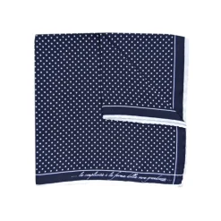 Fefè Napoli - Blue Pois Silk Gentleman Pocket Square - Pocket-Square - Handmade in Italy - Luxury Exclusive Collection - Avvenice