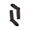 Fefè Napoli - Blue Pretzel Short Dandy Men's Socks - Socks - Handmade in Italy - Luxury Exclusive Collection - Avvenice
