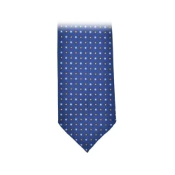 Fefè Napoli - Blue Royal 7 Folds Gentleman Silk Unlined Tie - Ties - Handmade in Italy - Luxury Exclusive Collection - Avvenice