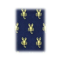 Fefè Napoli - Blue Scorpio Zodiac Men's Socks - Socks - Handmade in Italy - Luxury Exclusive Collection - Avvenice