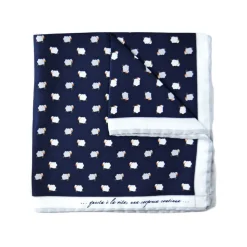 Fefè Napoli - Blue Sheep Silk Dandy Pocket Square - Pocket-Square - Handmade in Italy - Luxury Exclusive Collection - Avvenice