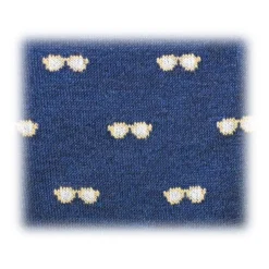 Fefè Napoli - Blue Sunglasses Short Dandy Men's Socks - Socks - Handmade in Italy - Luxury Exclusive Collection - Avvenice