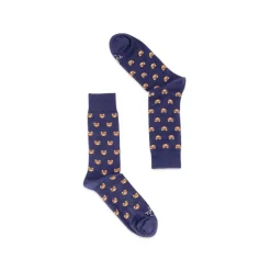 Fefè Napoli - Blue Teddy Short Dandy Men's Socks - Socks - Handmade in Italy - Luxury Exclusive Collection - Avvenice