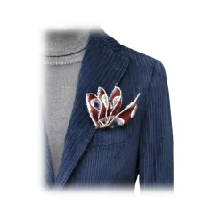 Fefè Napoli - Blue Velvet Larocciatore Jacket - Jackets - Handmade in Italy - Luxury Exclusive Collection - Avvenice