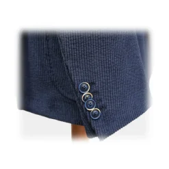 Fefè Napoli - Blue Velvet Lagaga Jacket - Jackets - Handmade in Italy - Luxury Exclusive Collection - Avvenice