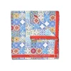 Fefè Napoli - Bordeaux Azulejo Silk Pocket Square - Pocket-Square - Handmade in Italy - Luxury Exclusive Collection - Avvenice