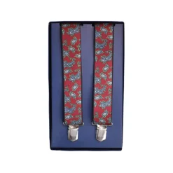 Fefè Napoli - Bordeaux Cash Gentleman Suspenders - Braces - Handmade in Italy - Luxury Exclusive Collection - Avvenice