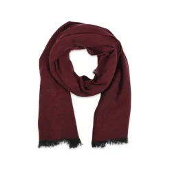Fefè Napoli - Bordeaux Cashmere Elegance Scarf - Scarves and Foulards - Handmade in Italy - Luxury Exclusive Collection - Avvenice
