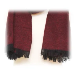 Fefè Napoli - Bordeaux Cashmere Elegance Scarf - Scarves and Foulards - Handmade in Italy - Luxury Exclusive Collection - Avvenice