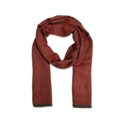 Fefè Napoli - Bordeaux Cashmere Silk Elegance Scarf - Scarves and Foulards - Handmade in Italy - Luxury Exclusive Collection - Avvenice
