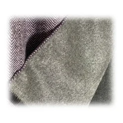 Fefè Napoli - Bordeaux Ear Double Gentleman Scarf - Scarves and Foulards - Handmade in Italy - Luxury Exclusive Collection - Avvenice