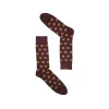 Fefè Napoli - Bordeaux Pretzel Short Dandy Men's Socks - Socks - Handmade in Italy - Luxury Exclusive Collection - Avvenice
