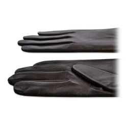 Fefè Napoli - Brown Leather Woman Gloves - Gloves - Handmade in Italy - Luxury Exclusive Collection - Avvenice
