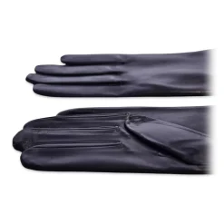 Fefè Napoli - Dark Blue Leather Woman Gloves - Gloves - Handmade in Italy - Luxury Exclusive Collection - Avvenice